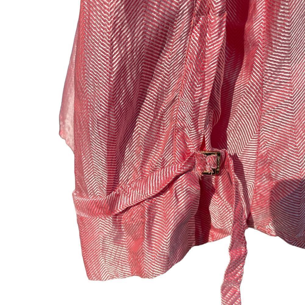 Roberto Cavalli Pink Silk Button-Front Blouse - Picture 11 of 13